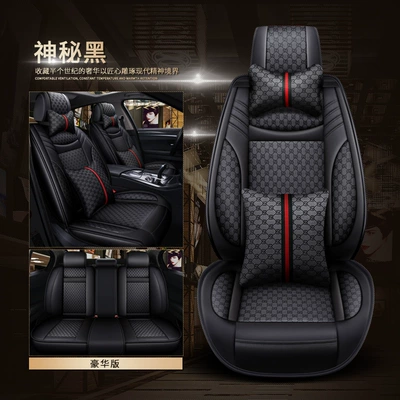 seat cover five-seat Universal, Universal seat cover - deluxe-mysterious-black-linen