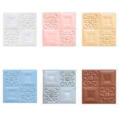 Cross-border small size 3D wall sticker 35*35cm self-adhesive wallpaper bedroom ceiling decoration wall sticker