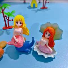 マーメイドdiy微景観水族装飾水景創意美女ケーキキーホルダープラスチック置物工芸品