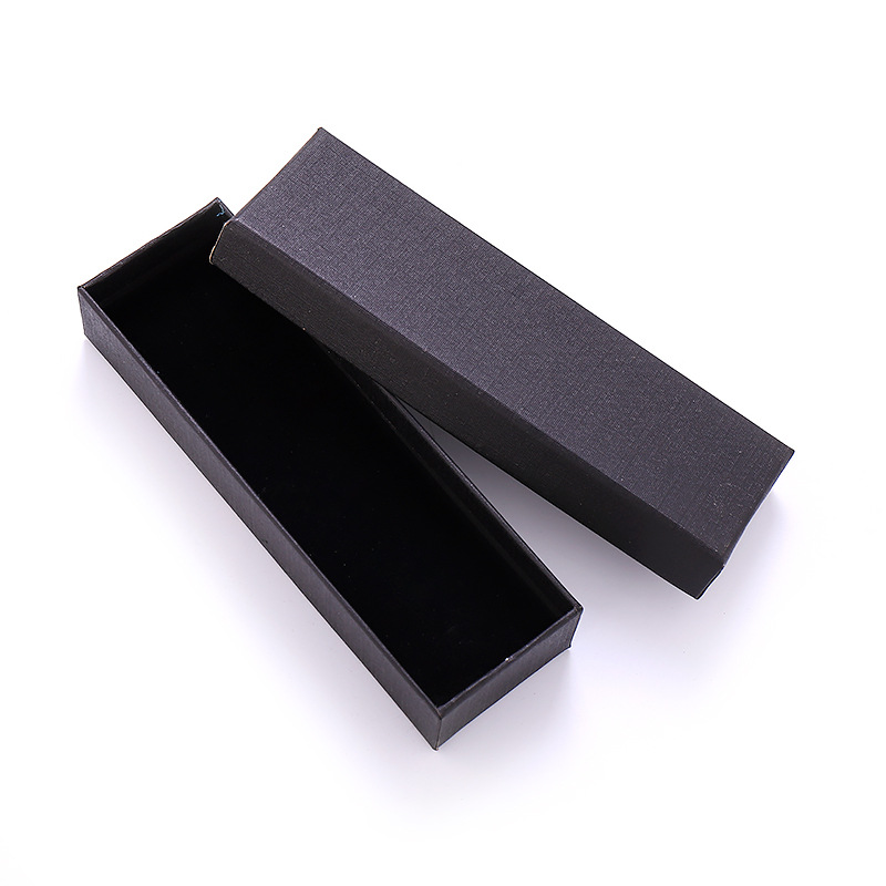 Venta caliente embalaje de joyería tarjeta negra papel kraft caja de joyería al por mayor collar de anillo caja de pulsera caja de papel caja de embalaje de joyería