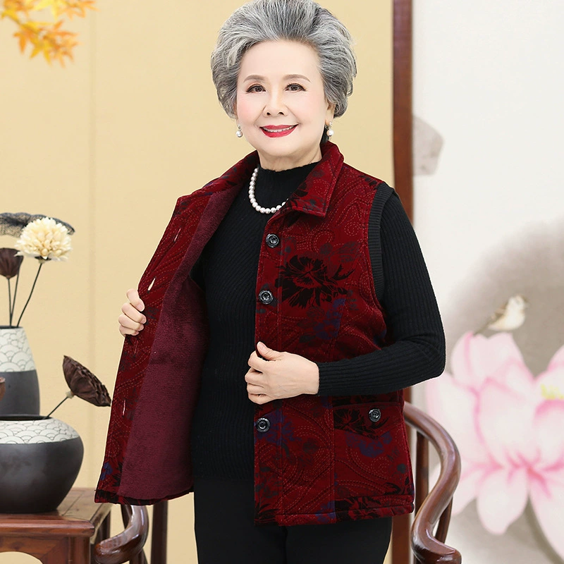 Fleece vest for mother, extra large jacket, plus size