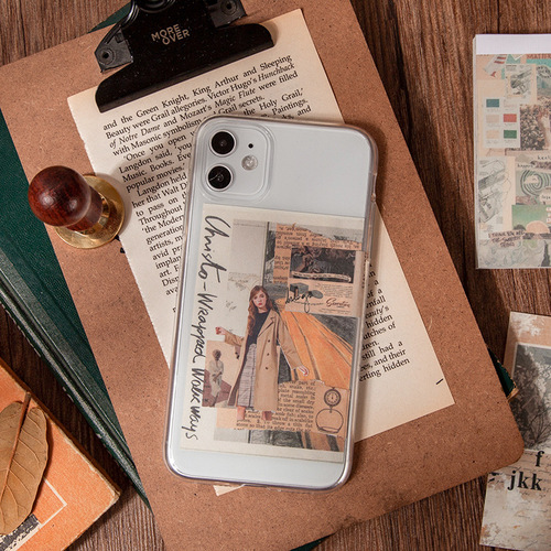 Strange Land Material Book Zakka Life Series Handbook Retro Message Material Decorative Backing Paper 50 sheets into 8 styles