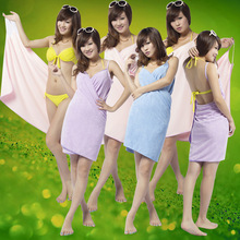 厂家现货直供超细纤维浴巾  创意新款沙滩巾  浴裙 可穿浴巾