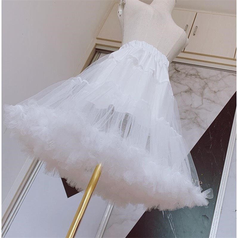 (2) PONTIAO ITA TOWER VEIL SKIRT SUPER CANOPY DAILY LONG SOFT YARN BONLESS PETTICOAT CLOUD BRACE