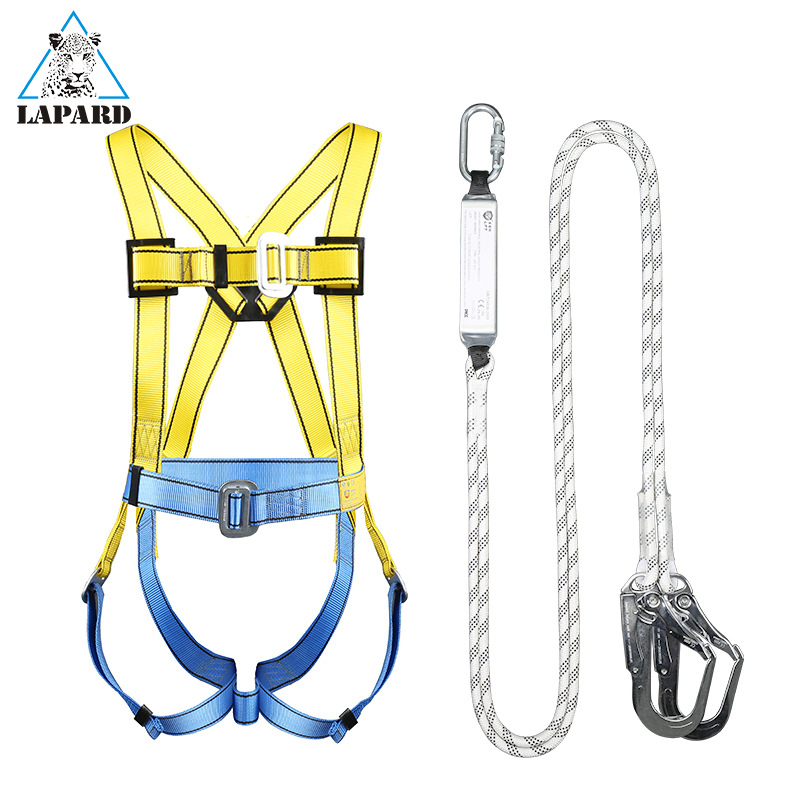 莱普特五点式高空作业安全带户外施工建筑保险带防坠落全身安全绳