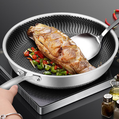 Carefully selected 316 stainless steel frying pan, non-stick pan, frying pan, steak pot, induction cooker, honeycomb omelette pan 30