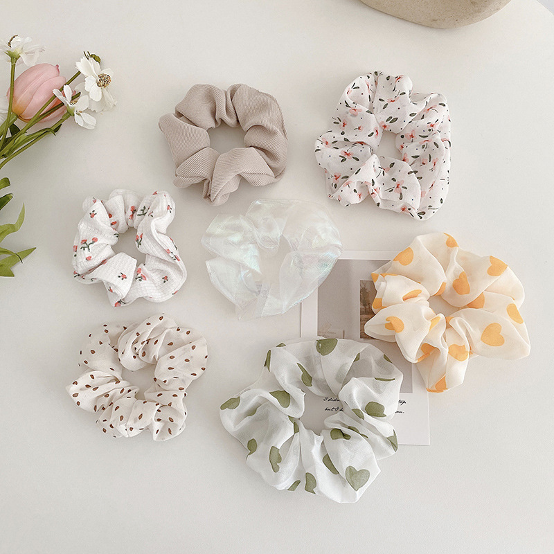 INS cerdo blanco intestino grueso anillo de pelo Super Niña de hadas Corea del Sur Internet celebridad mismo estilo BM intestino grueso anillo de pelo simple cuerda de pelo accesorios para el cabello