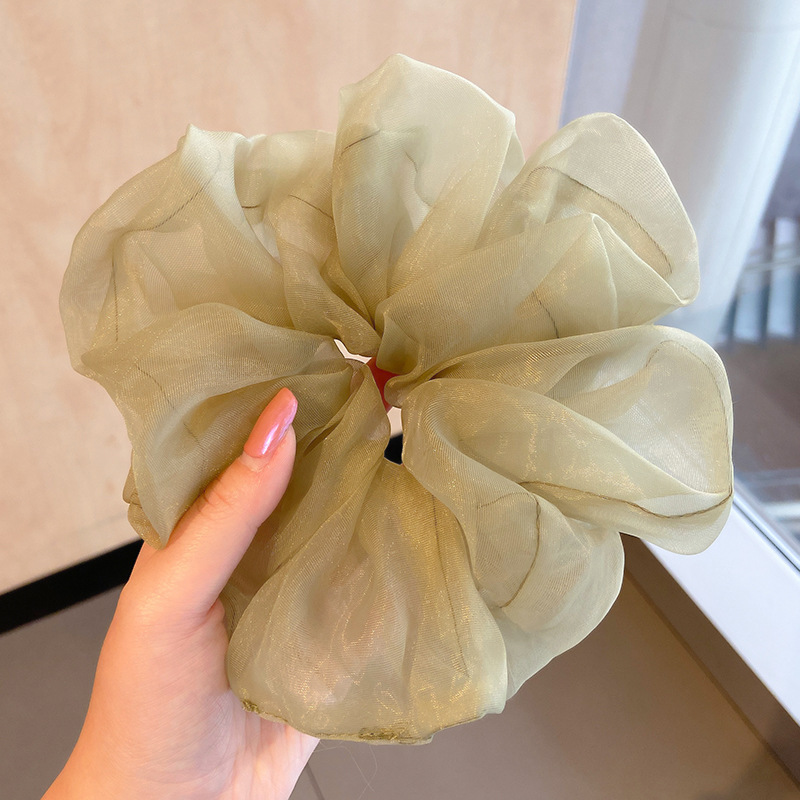 INS cerdo blanco intestino grueso anillo de pelo Super Niña de hadas Corea del Sur Internet celebridad mismo estilo BM intestino grueso anillo de pelo simple cuerda de pelo accesorios para el cabello