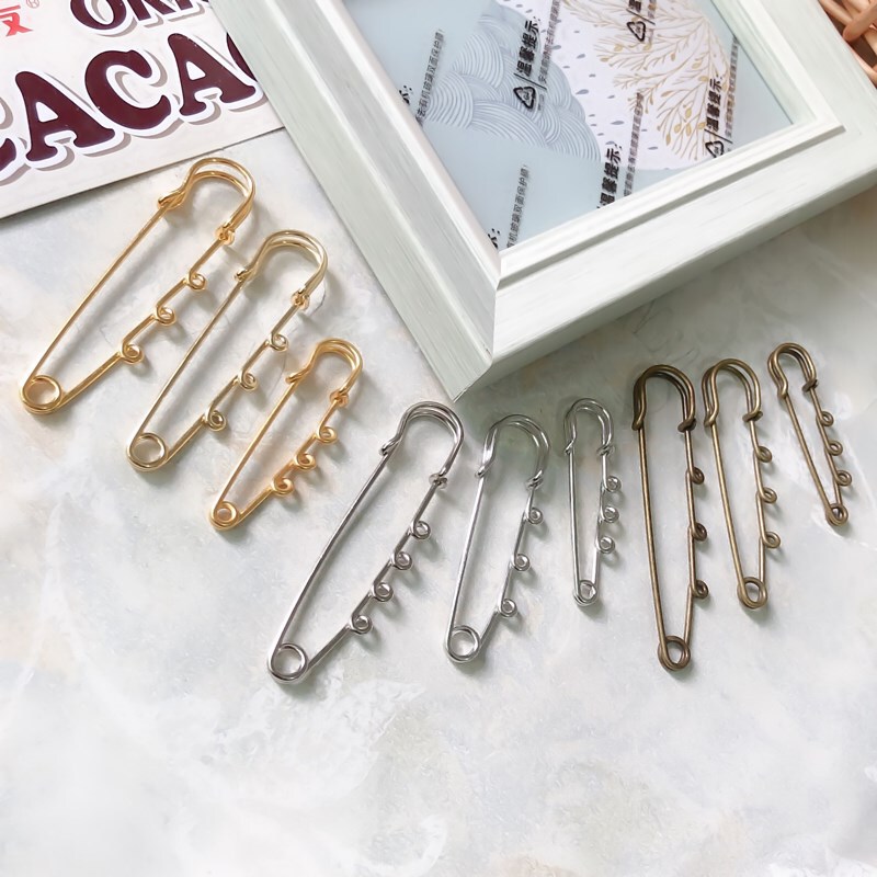 High-quality safety brooch ring large pin color retaining plating insurance pin sweater jewelry diy accessories