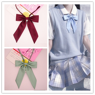 JK Collar Flower Plaid Uniform Collar Flower Bow Tie Japanese Style Collar Flower Student Sailor Suit Preppy Style Female Bow