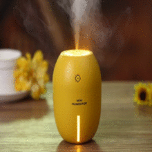 迷你柠檬加湿器 USB加湿器 学生七彩灯办公家用空气加湿器