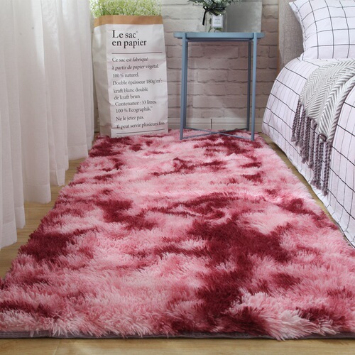 Manufacturer wholesale tie-dye carpet, bedroom bedside blanket, Nordic ins style plush blanket, thick cushion, living room coffee table blanket