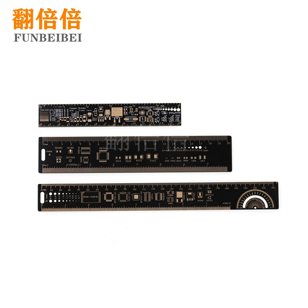 PCB линейка PCB Engineering Ruki Rules 15см 20см 25см утопленная золотая инженерная линейка