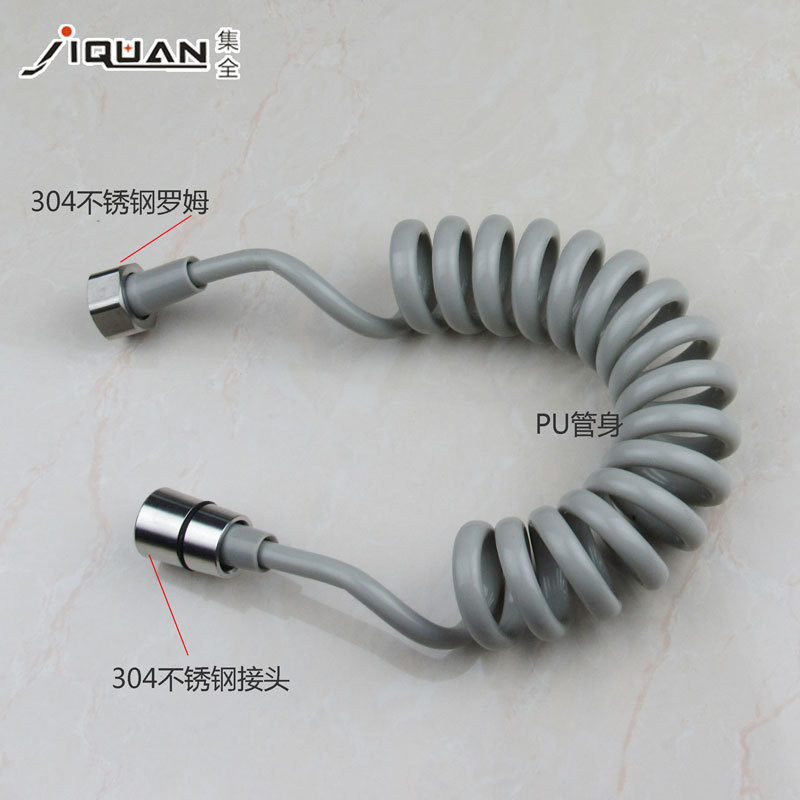 304 Cap línea telefónica alargada telescópica primavera tubo de ducha cubierta de la ducha limpiador de las mujeres pistola tubería de conexión 2 m 3 M 5 M