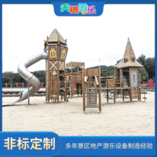 户外不锈钢儿童滑滑梯游乐设施公园幼儿园室外组合攀爬架木质滑梯