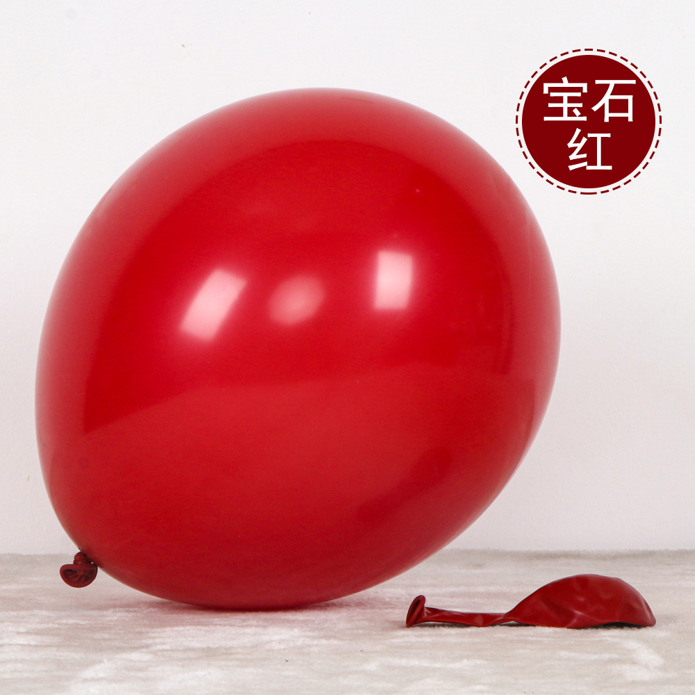 Globo decorativo Globo de látex de 12 pulgadas Decoración de fiesta al por mayor transfronteriza 2.8g Diseño de globo mate redondo