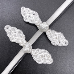 Baxi Handmade Disc Button with Dyeable Nylon Chinese Knot Olive Button for Clothing and Cheongsam Creative Hand-woven Button