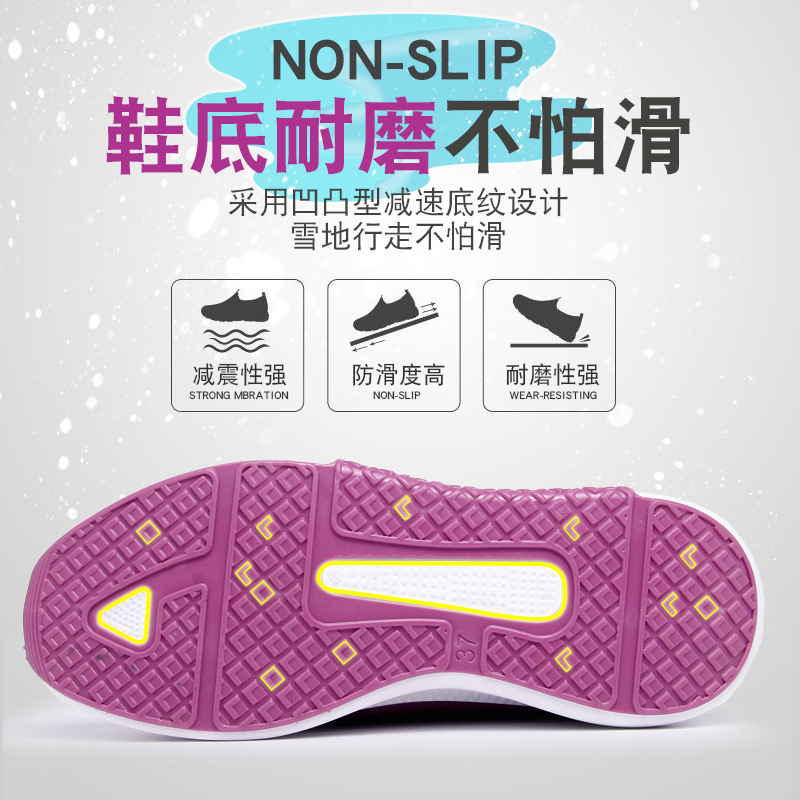 2020 nuevos zapatos de algodón viejos de Beijing zapatos de algodón de mujer casual de mujer de mediana edad y ancianos forrado de vellón cálido antideslizante zapatos de algodón madre