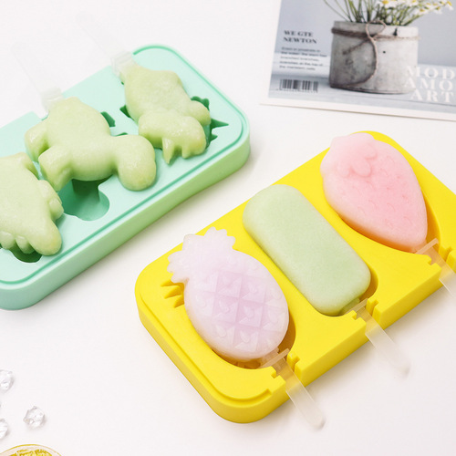 Manufacturer supplies food-grade silicone ice cream with lid, creative silicone ice cream mold, DIY ice cream mold