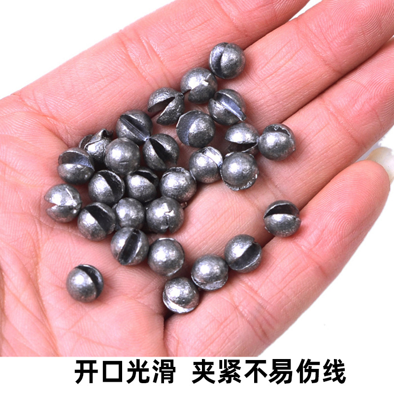 120 Unids mordida de plomo traje de apertura de la mordedura de plomo desnudo redondo de apertura de plomo balsa de pesca de plomo artes de pesca de plomo colgante
