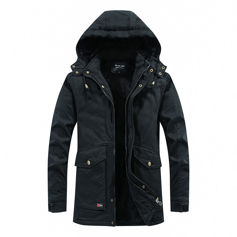 Men's Clothing Slim Cotton Jacket Mid Length Fashion Washed Cotton Jacket Men's Coat Fashion Tops_voghion.com