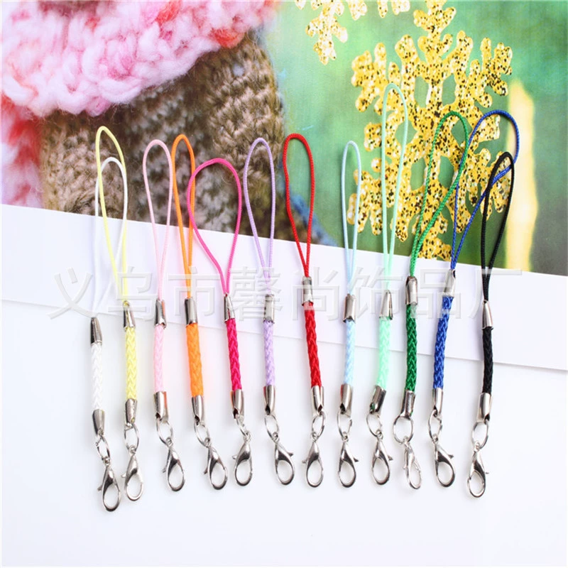 Оптовые поставки мобильного телефона веревка Лобстер Пряжка Мобильный телефон Веревка Цвет Полный сотканный Мобильный телефон Веревка