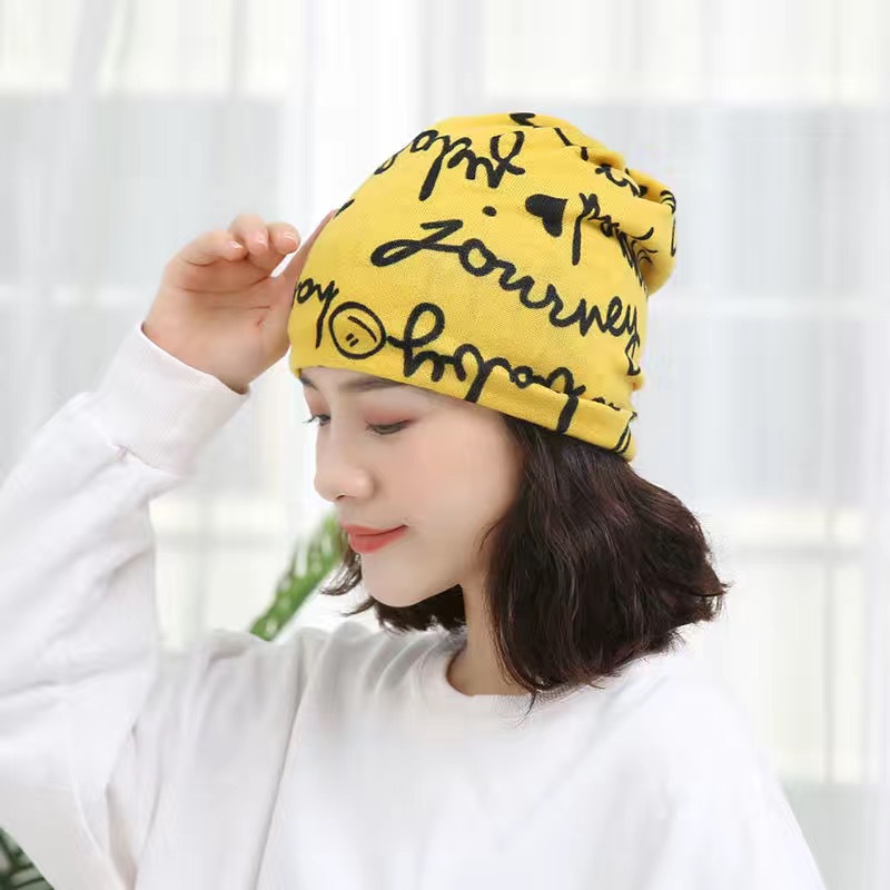 New women's collar autumn and winter double-layer warm neck protection changeable scarf hat headscarf women's pullover hat mask twist hat