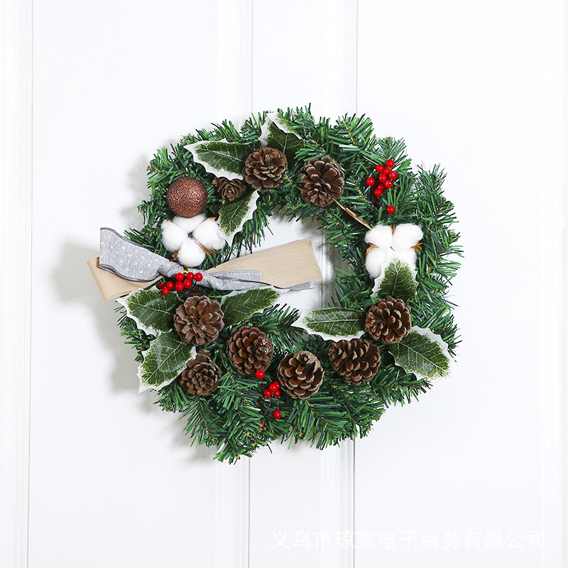 新しいクリスマス花輪アマゾン国境を越えた人気デパートホテルのリボンクリスマス圏30/40/50cm花輪|undefined