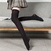 Japanese velvet calves classic versatile jk black and white mid -knee high elastic girl socks can be worn in four seasons