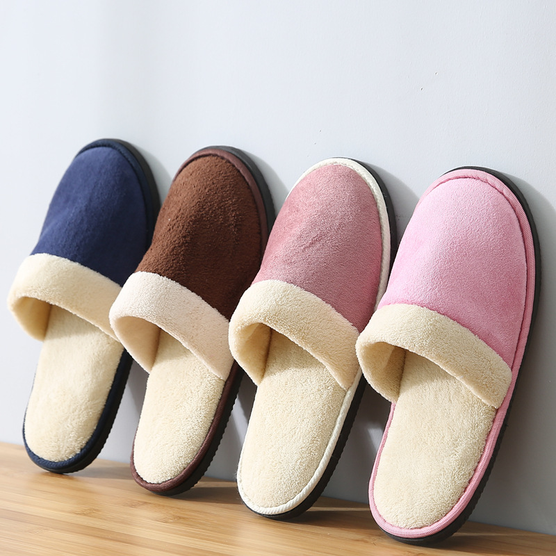 In Stock Autumn And Winter Slippers For Home Hospitality Slippers Bed And Breakfast Beauty Salon Hotel Disposable Slippers