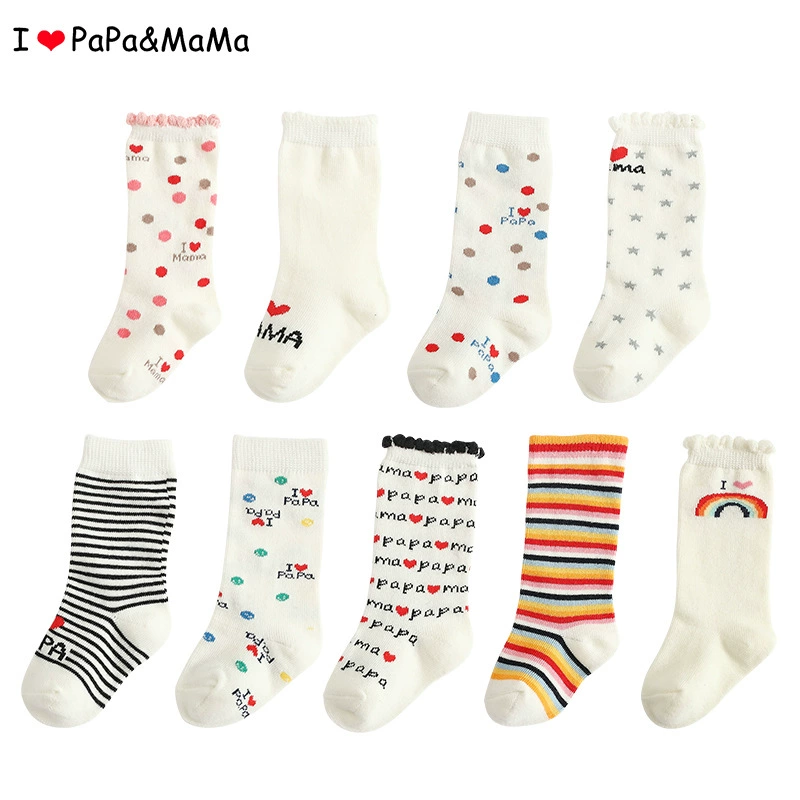 Детские носки весна-осень чесаный хлопок тонкие свободные ножки От 0 до 1 года носки-трубки для новорожденных мальчиков и девочек