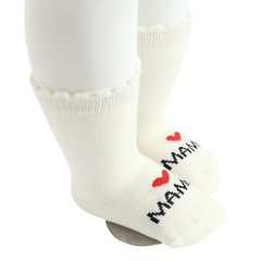 嬰兒寶寶襪子春秋精梳棉薄款鬆口不嘞腿 0-1歲新生男童女童中筒襪