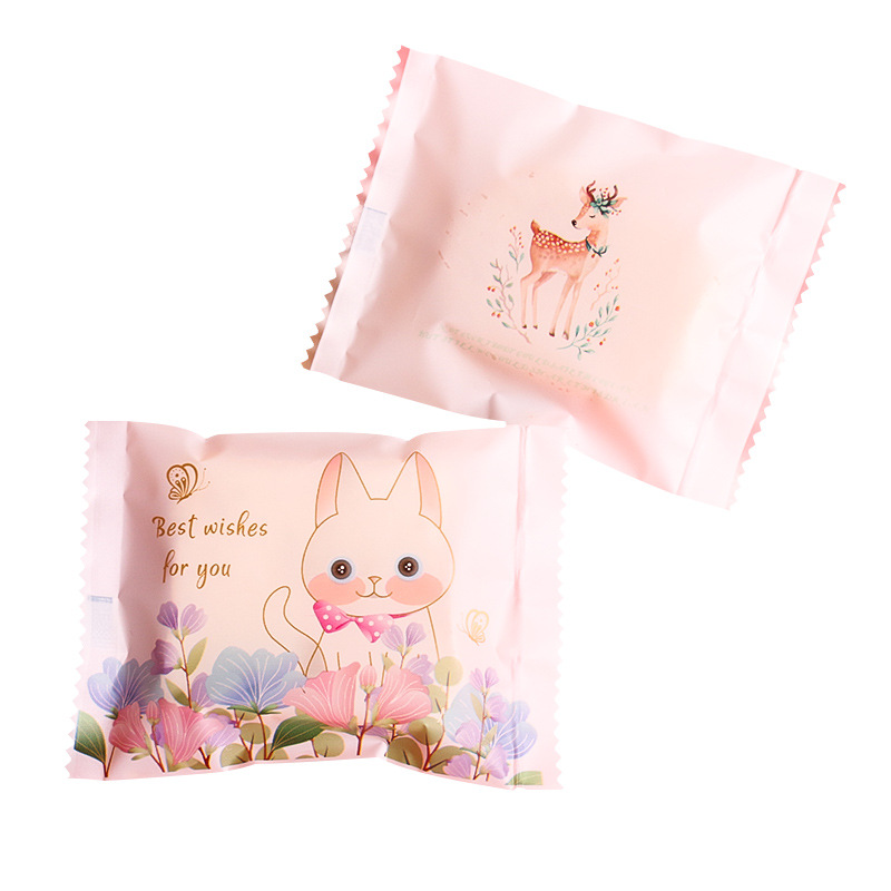 Bolsa de embalaje crujiente copo de nieve Bolsa de turrón bolsa de comida para hornear de dibujos animados máquina de galletas bolsa de sellado bolsa de dulces pequeños de dibujos animados