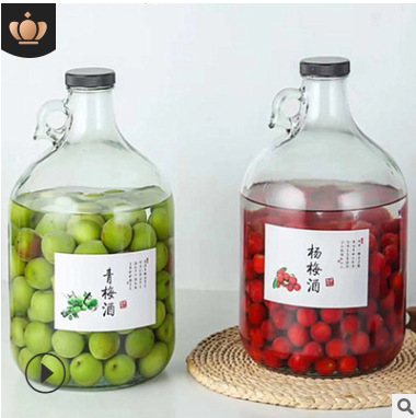 大号加州酒瓶泡酒玻璃瓶大口杨梅酒青梅酒瓶酿酒瓶葡萄酒瓶密封罐