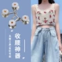 伸缩免钉腰围金属牛仔裤
