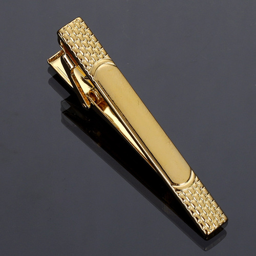 Factory direct sales golden men's formal business short tie clip simple fashionable tie iron short clip 5 cm