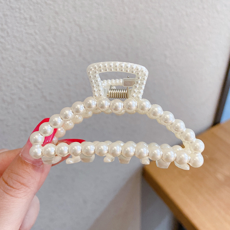 Corea del Sur ins horquilla cuadrada clip de la Cabeza trasera agarre del pelo estilo coreano elegante clip de pelo grande baño updo clip de tiburón