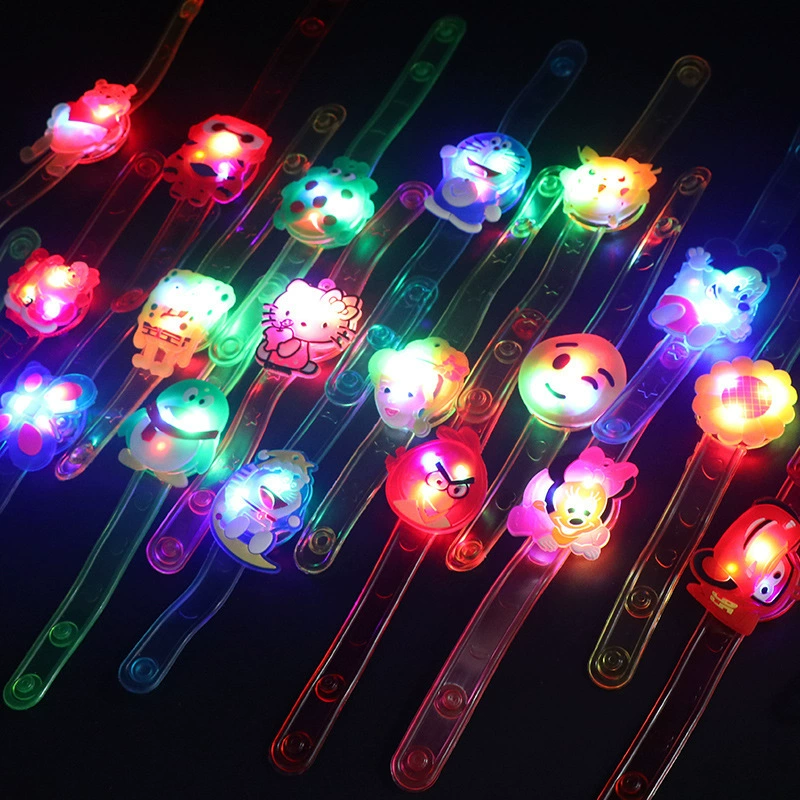 Мигающий браслет с мультяшной LED-подсветкой, творческий браслет для детей, подарок на Хэллоуин и день рождения