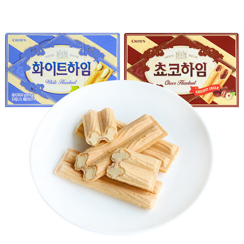 Imported Snack Biscuits Crispy Chocolate Hazelnut Wafer Sandwich Crisp Korean Snacks 47g Wholesale