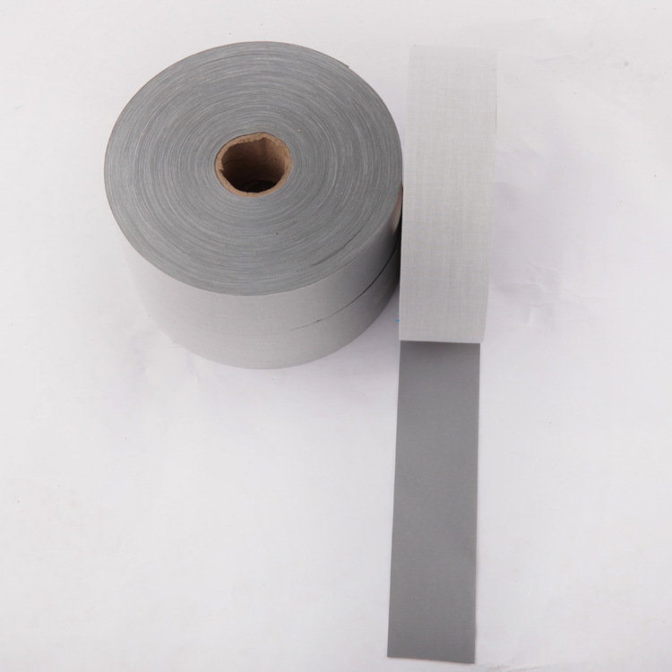 批发高亮度tc反光布中亮涤纶校服反光带亮银骑行包箱包荧光警示带