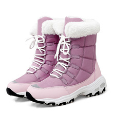 2022新款女士雪地靴冬季保暖中筒靴加絨加厚東北棉鞋跨境大碼女鞋