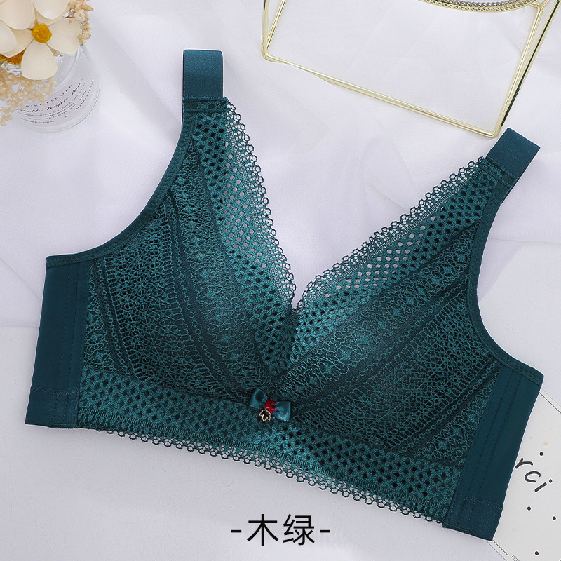 Ying Na Lan 8809#B Cup Medium Thickness No Steel Ring Adjustable Underwear Comfortably Gathering Four Rows Four Buckle Bra