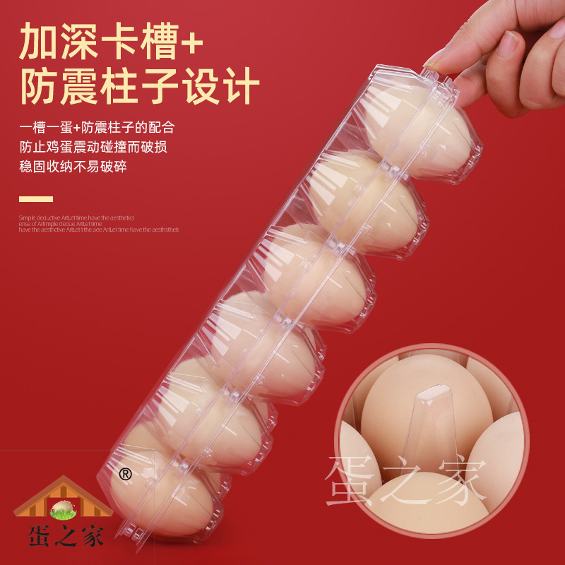 Bandeja para huevos de plástico, desechable, transparente, para huevos de gallinas libres, a prueba de golpes, múltiples especificaciones, transparente, engrosada, descuento por volumen