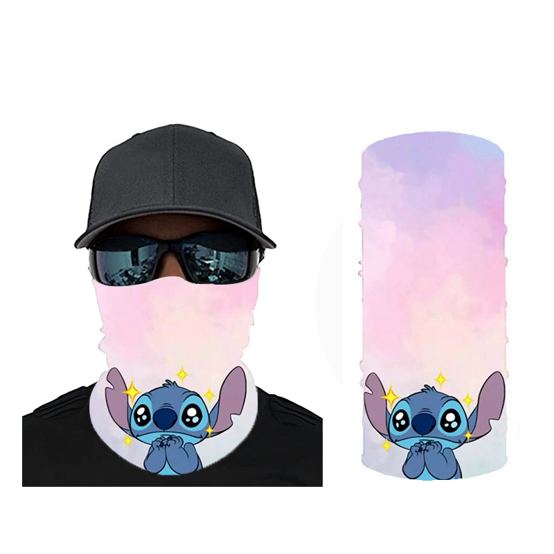 Magic Headscarf Bicycle Windproof and Sun Protection Cycling Face Mask Stitch Cartoon 3D Digital Printing Factory Direct Sale