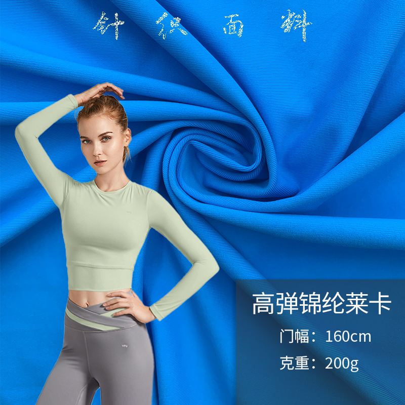 运动哑光高弹锦纶莱卡冰丝布200G泳衣锦氨纶四面弹力凉感针织面料