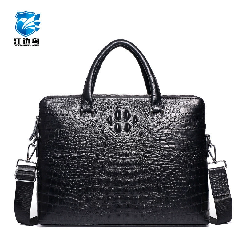 Handheld leather laptop, crocodile print, genuine leather, 14inch, business version