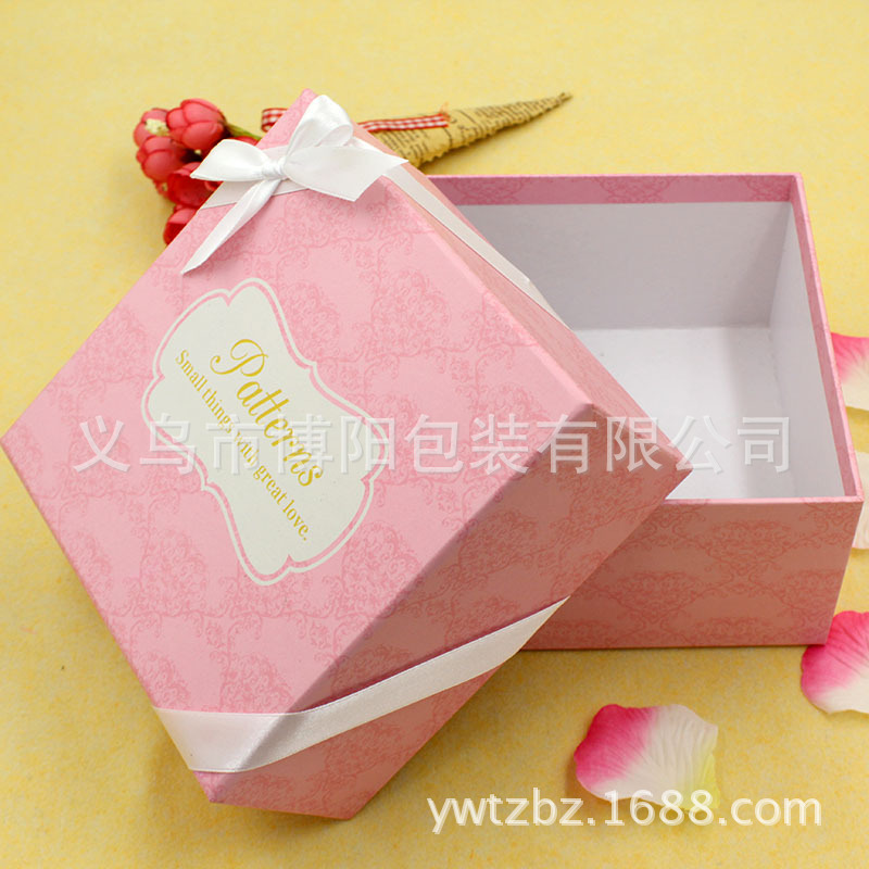 翻盖通用包装盒 粉色糖果盒四色印刷制品可印LOGO包装礼盒批发