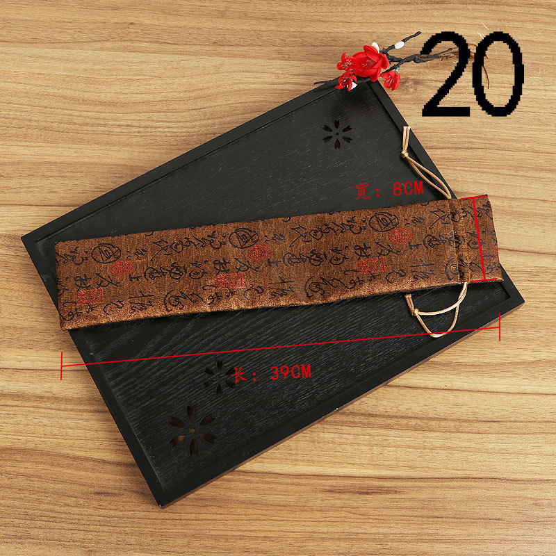 Bolsa de ventilador de estilo chino para hombre cubierta de ventilador antiguo accesorios de embalaje de ventilador cubierta de ventilador de brocado para hombre bolsa de ventilador plegable al por mayor