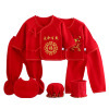 Nuevo rojo festivo bebé cuatro estaciones recién nacido Ropa interior traje recién nacido bebé algodón sin hueso ROPA DE COSER cubierta