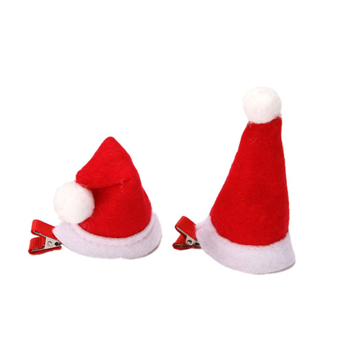 Christmas cute hat hairpin handmade hairpin headdress gift creative little red riding hood small curved hat Christmas hairpin